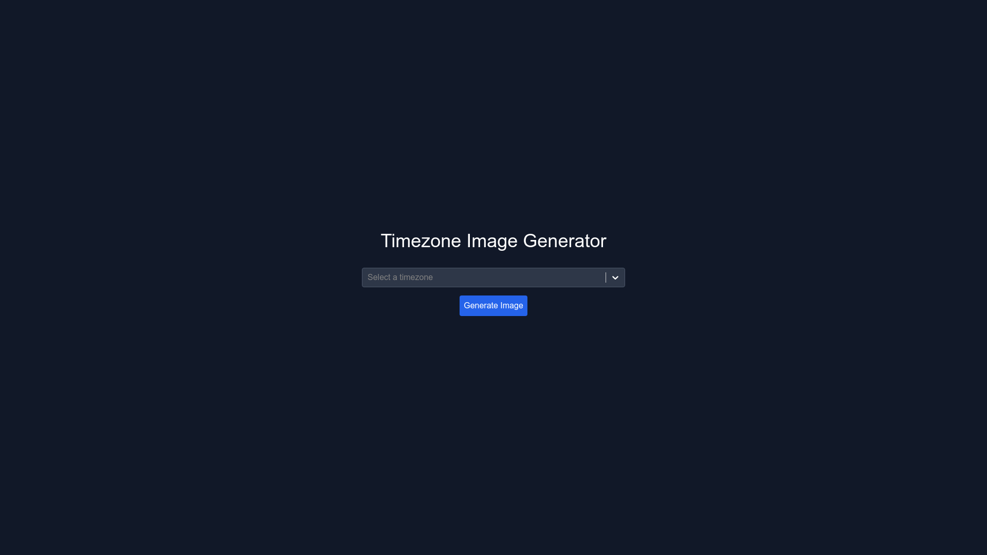 Timezone to Image